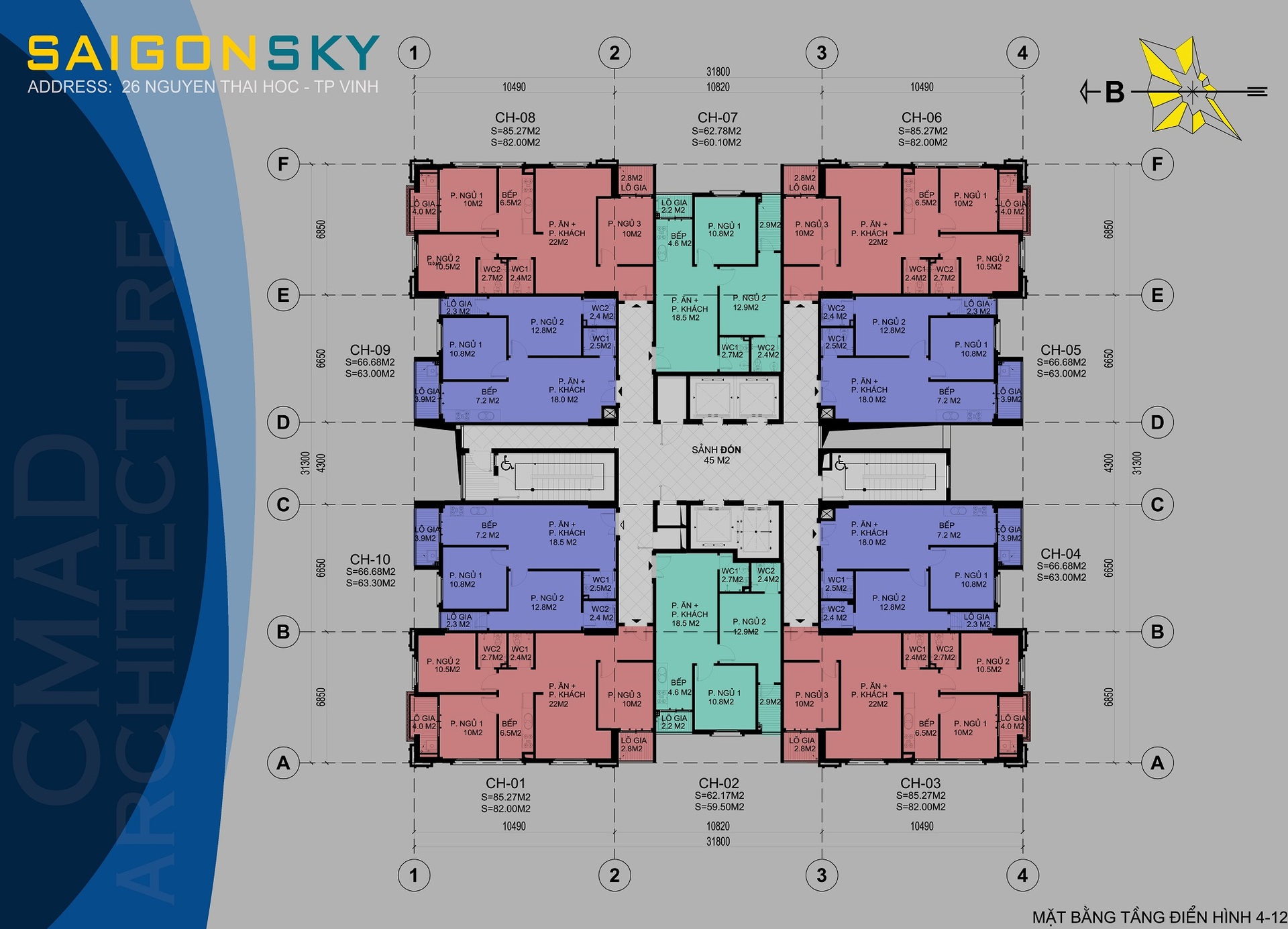 Chung Cư Sài Gòn Sky Tower 2021 44 Công Ty CP BĐS Bắc Trung Bộ - Thành Viên Đất Xanh Miền Bắc
